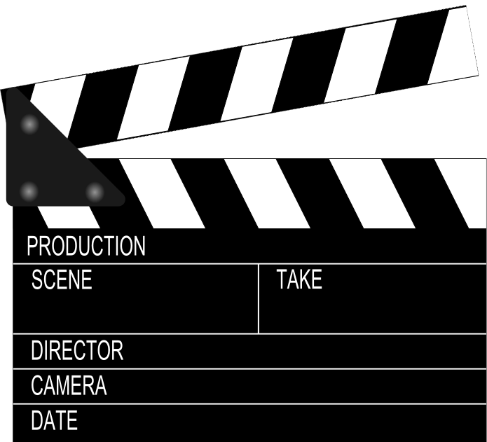 a clapperboard, a symbol of our passion for cinema